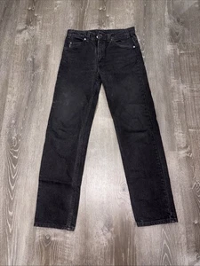 VTG Levis 505 Orange Tab Jeans Mens 32x32 USA Made Black Straight Denim - Picture 1 of 13