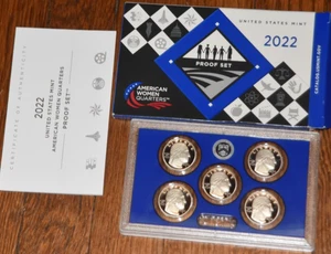 2022 S American Women Quarters Proof Set w/ BOX & COA US Mint - Picture 1 of 3