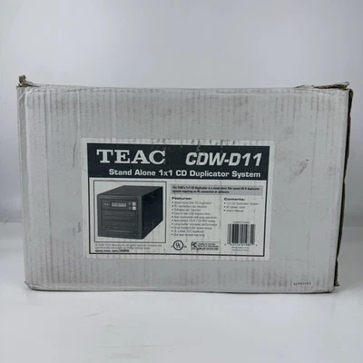 TEAC 1X1 Stand Alone Black Buffer Memory 16x CD Duplicator - Model CDW-D11 NEW - Image 1 of 3
