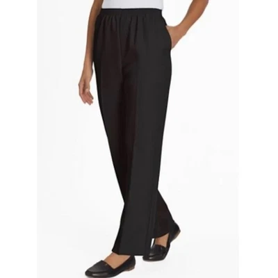 New! Alfred Dunner Classics 16 SHORT Black Solid - Image 1 of 4