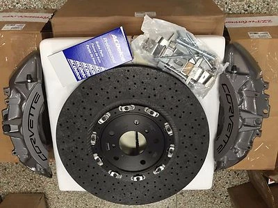 GM OEM Brembo 2009-13 Chevy Corvette Z06 ZR1 Front Gray Calipers + Carbon rotors - Image 1 of 4