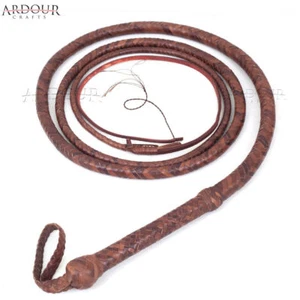 Känguruhfell Leder Bullwhip 04 Fuß bis 16 Fuß lang 16 Zöpfe Indiana Jones Peitsche - Bild 1 von 6