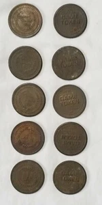 10 Vintage Bronze Tokens "Games People Play" - Non Negotiable Non Redeemable  - Picture 1 of 3