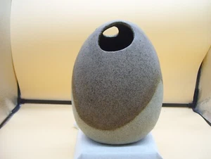 Vaso vintage Jane Parshall in gres studio arte ceramica Akron Ohio raro - Foto 1 di 10