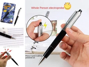 🔥NEW Electric Shock Pen Practical Joke Prank Funny Trick Gag Fun Toy Gift Fool - Picture 1 of 24