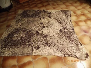 großes Tuch Schal mit kleinen Pailetten beige braun - Bild 1 von 2