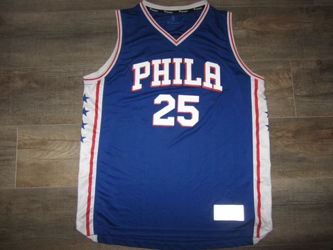 Ben Simmons Philadelphia 76ers NBA Basketball Jersey Fanatics L #25 Blue Team Cover