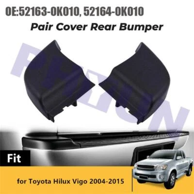 Rear Bumper End Plate Corner Cap Trim for Toyota Hilux Vigo 2004 - 2015 US Stock Foto 1 de 4
