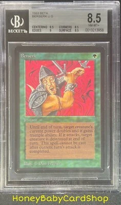 MTG Limited Edition Beta 1993 Berserk BGS 8.5Q+ (Baby Quad+) NM/MT+ 93/94 - Image 1 of 4