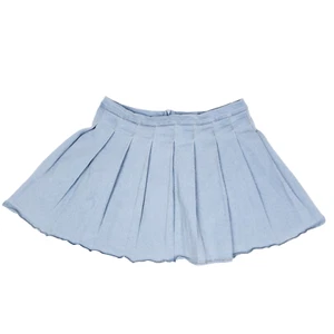 Wildcat Skirt Pleated Mini Skater Large Light Blue Y2K Preppy Kawaii Soft Girl - Picture 1 of 8