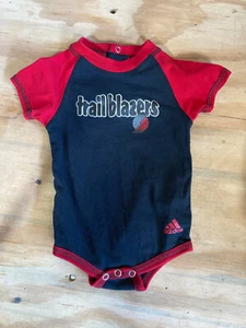 Portland Trail Blazers Baby One Piece - Toddler 0-3 - Adidas - Shirt - 3 Snaps - Picture 1 of 7
