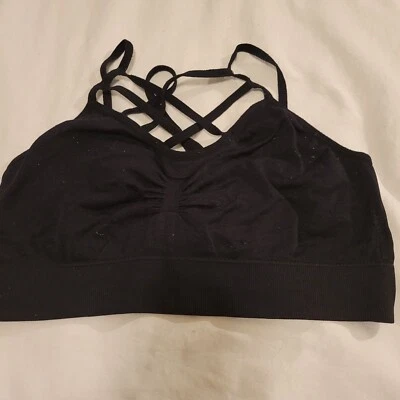 Sujetador negro Dynamic Seamless Apparel talla única OSFA tirantes delantero trasero bralette Foto 1 de 4