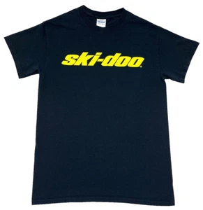 Ski-Doo Shirt Boys Small 10-12 Black Yellow Logo Spell Out Snowmobile Kids Youth - Picture 1 of 7