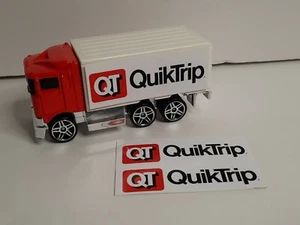 QuikTrip - set of 2 stickers-fits Hot Wheels Hiway Hauler Trailer-Custom Trailer - Picture 1 of 3