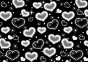 7×5ft Black Heart Photo Backdrop Early 2000s Party Decorations Old School Bac... - Picture 1 of 5
