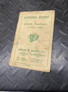 panther motorcycle OHV 1935 All Models  Model 50 100 71 80 Booklet Manual Owners - Picture 1 of 6