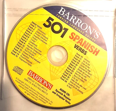 Barron's 501 Spanish Verbs:  (Spanish Edition, 2010, CD ROM & Audio CD New  - Image 1 of 2