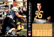 Ryan Phillips Signed 1997 Score Board NFL Rookies #65 Card New York Giants