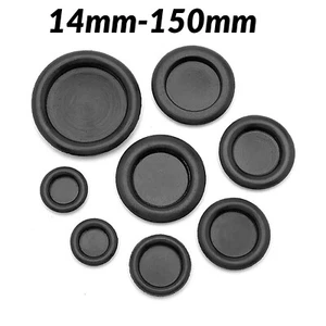 Rubber Grommets Blanking Blind Closed Grommet Plugs Bung 14mm - 150mm Black - Bild 1 von 30