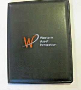 WESTERN ASSET PROTECTION Padfolio BiFold Black Note Pad notepad School Business - Picture 1 of 3