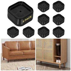 8 Pack Furniture Risers Adjustable Bed Risers 1 Inch Heavy Duty for Couch Des... - Picture 1 of 7