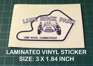 VINTAGE STYLE LIME ROCK PARK RACE CIRCUIT - VINYL STICKER DECAL - SCCA RACING - Picture 1 of 2
