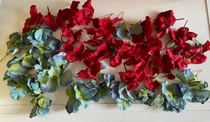 Bundle 40 bunches fabric flower petals sew on glue on hydrangeas floral petals - Picture 1 of 17