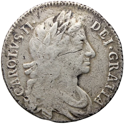 Rare 1684 Shilling Charles II Coin UK Silver Fourth bust (MO2831-) Cover