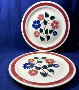 Set of 2 Metlox Poppytrail Vernonware LINDA Luncheon Plates 9.5 in - Picture 1 of 7