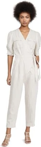 Joie Beige Leroy Linen Jumpsuit  size Small, Pre-Owned Condition - Picture 1 of 9