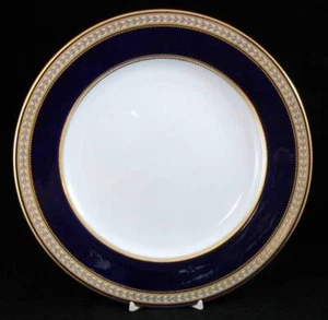 Spode R45 Dinner Plate Gold and Cobalt Porcelain - Picture 1 of 5