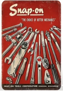 Snap On Tools Choice of Better Mechanics 8x12” Tin Metal Sign - Picture 1 of 1