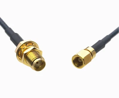 SMA Female Bulkhead to SMC Female Jack 0.5~15FT Coaxial Cable For Antenna Radio - Image 1 of 3