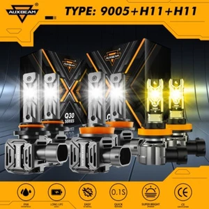 For Toyota 4Runner 2010-2023 AUXBEAM 9005 H11 LED Headlight Fog Bulb 6500K/3000K - Picture 1 of 19