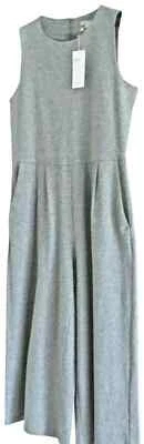 Mono Eileen Fisher Talla Grande 1X Luna Tejido Algodón Pierna Ancha Recortado Nuevo con Etiquetas $278 Foto 1 de 4