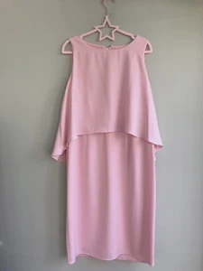 DRESS UK 12 BY GL/AMOUR OVERLAY TOP SLEEVELESS LINED PINK BLUSH ORP £69.00 BNWT - Picture 1 of 4