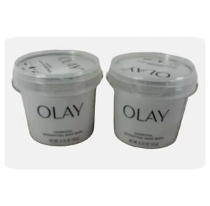Body Scrub for Women, Olay Charcoal Detoxifying  0.35 oz Lot of 2 Each