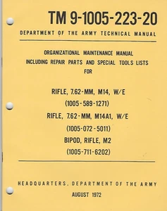 Historical book Rifle, 7.62 MM, M14, M14A1, Bipod, Rifle, M2, Unit Maintenance - Picture 1 of 1