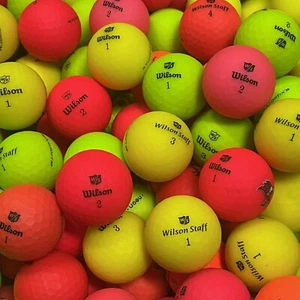 36 Matte Wilson Color Assorted Mix Golf Balls Duo Mix - 4A/5A Grades AAAA/AAAAA - Picture 1 of 8