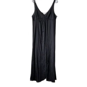 Vanity Fair Vintage Black Lace Trim Slip Dress - Size Medium - Picture 1 of 6