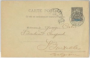 44982 - MADAGASCAR - POSTAL HISTORY - POSTAL STATIONERY CARD to BELGIUM - Picture 1 of 1