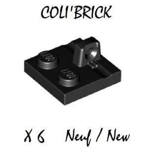 Lego 92582 - 6x Charnières / Hinge plate 2x2 locking - Noir Black - NEW - Imagen 1 de 1