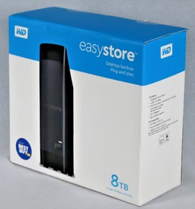 NOWY Zapieczętowany dysk twardy WD Easy Store 8 TB Zewnętrzny USB 3.0 Desktop Backup - Zdjęcie 1 z 6