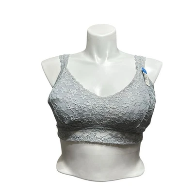 Bralette No Boundaries Nuevo con Etiquetas Para Mujer 3XL Gris Encaje Ajustable Inalámbrico Acolchado Nuevo Foto 1 de 4