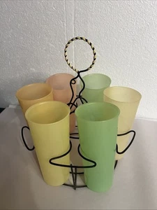 De colección Tupperware Millionaire Line Caddy 6 tazas posavasos mediados de siglo años 50 - Imagen 1 de 3