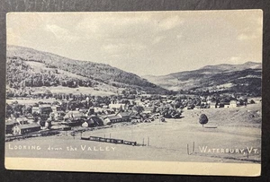 Looking down the Valley Waterbury Vermont printed Eagle Art Co - Picture 1 of 2