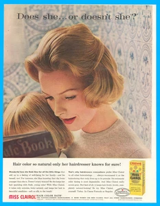Miss Clairol hair color bath hairdresser beauty salon vintage print ad 1961 - Picture 1 of 3