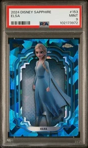 2024 Topps Chrome Disney Sapphire Elsa Frozen PSA 9 - Picture 1 of 3