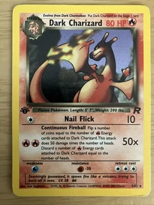 2000 Pokémon Team Rocket Dark Charizard 1st edition 4/82 HOLO WOTC - Picture 1 of 6