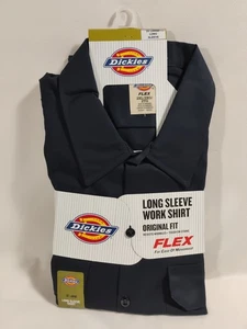 Dickies Long Sleeve Work Shirt Blue Men's Size 2XL NWT Dickies Flex Work Shirt - Picture 1 of 7